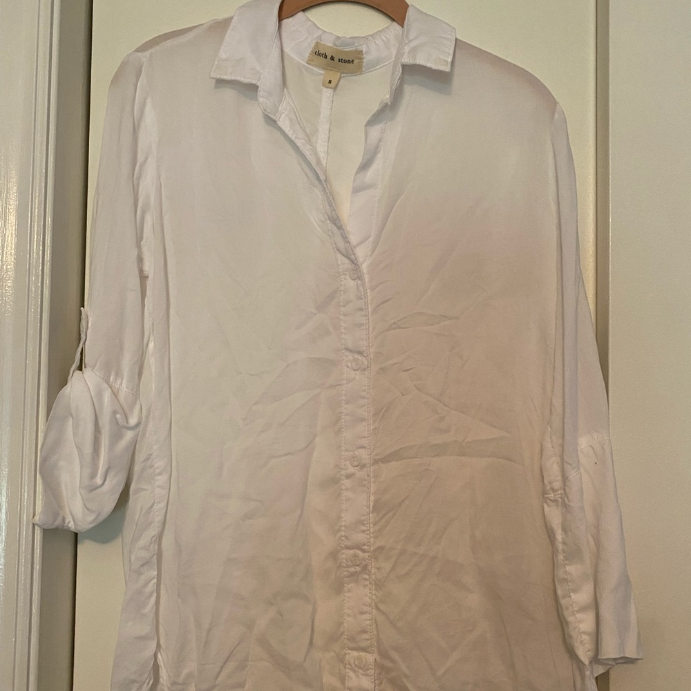 Cloth & Stone White blouse size S